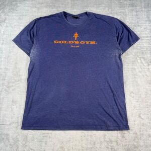 Golds Gym Shirt Mens XL Purple Vintage Y2K Thin Bodybuilding Fitness Grunge